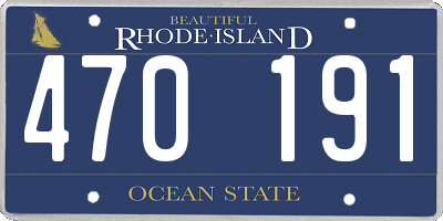 RI license plate 470191