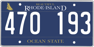 RI license plate 470193