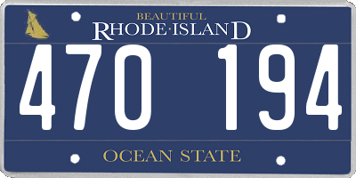 RI license plate 470194