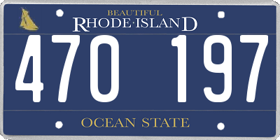 RI license plate 470197