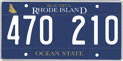 RI license plate 470210