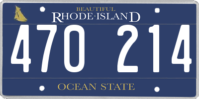 RI license plate 470214