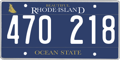 RI license plate 470218