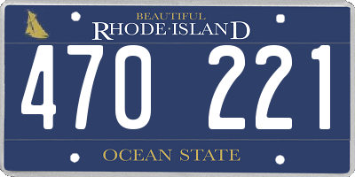 RI license plate 470221