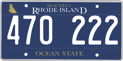 RI license plate 470222