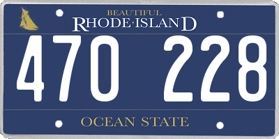 RI license plate 470228