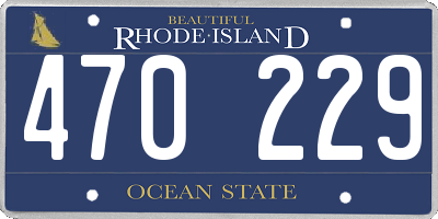 RI license plate 470229