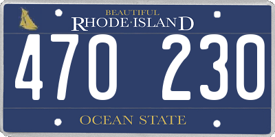 RI license plate 470230
