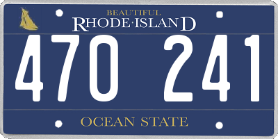 RI license plate 470241