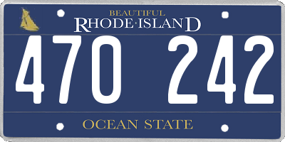 RI license plate 470242