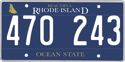 RI license plate 470243