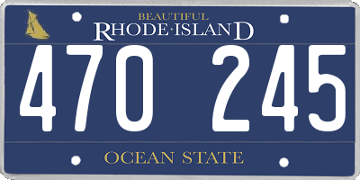 RI license plate 470245