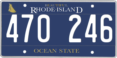 RI license plate 470246