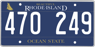RI license plate 470249