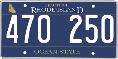 RI license plate 470250