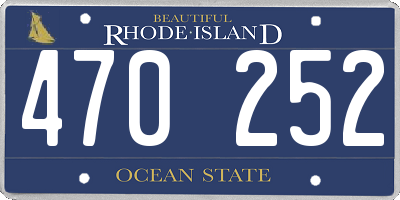RI license plate 470252