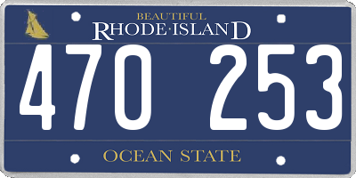 RI license plate 470253