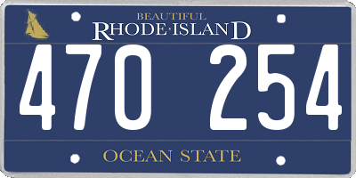 RI license plate 470254