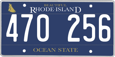 RI license plate 470256