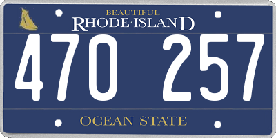 RI license plate 470257