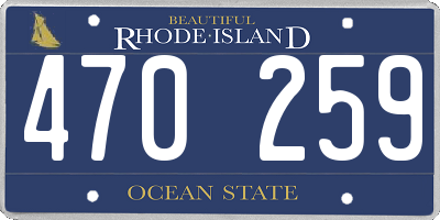 RI license plate 470259