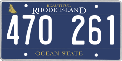 RI license plate 470261