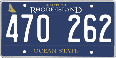 RI license plate 470262