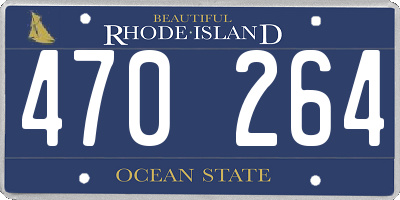 RI license plate 470264