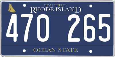RI license plate 470265