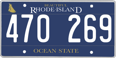 RI license plate 470269