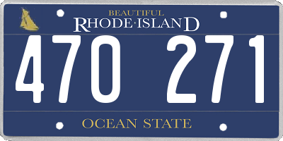 RI license plate 470271