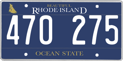 RI license plate 470275
