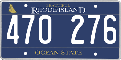 RI license plate 470276
