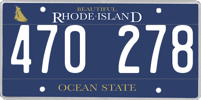 RI license plate 470278