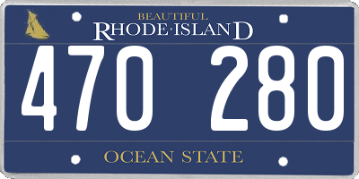 RI license plate 470280