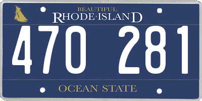 RI license plate 470281