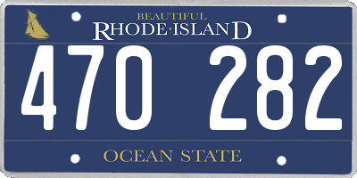RI license plate 470282