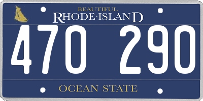 RI license plate 470290