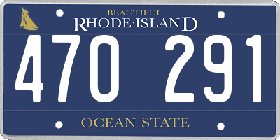 RI license plate 470291