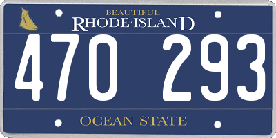 RI license plate 470293