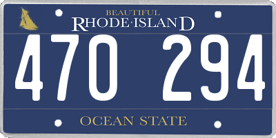 RI license plate 470294