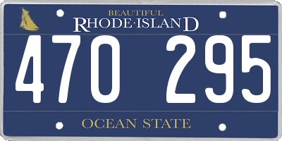 RI license plate 470295