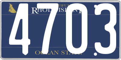 RI license plate 4703