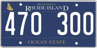 RI license plate 470300