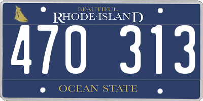 RI license plate 470313