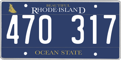 RI license plate 470317