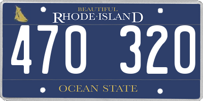 RI license plate 470320