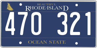 RI license plate 470321