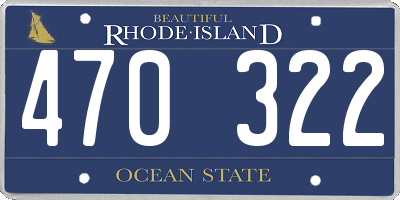 RI license plate 470322