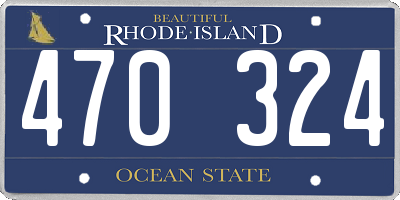 RI license plate 470324